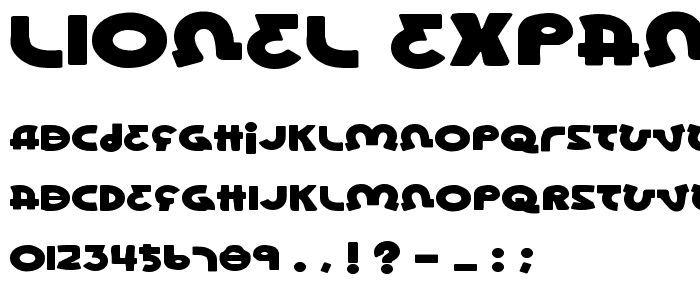 Lionel Expanded font